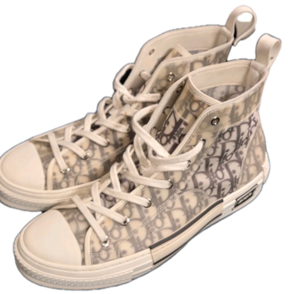 DIOR B23 League High-Top Sneaker White and Black Dior Canvas US Size 12 EU 45 - Picture 3 of 16